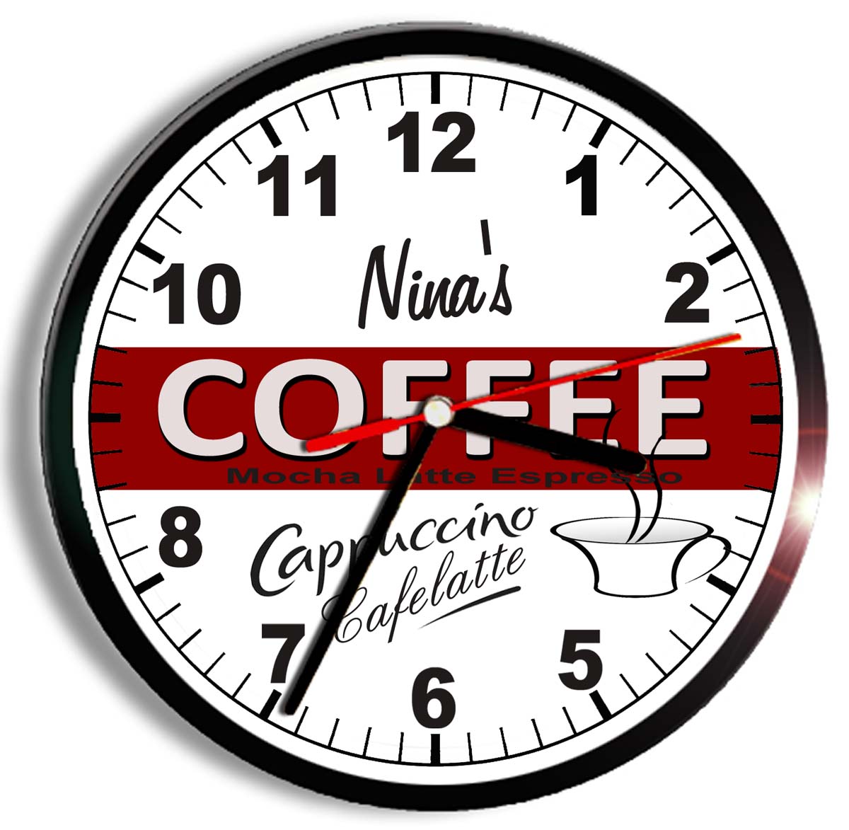 Personalized Coffee Clock Personalized Coffee Clock