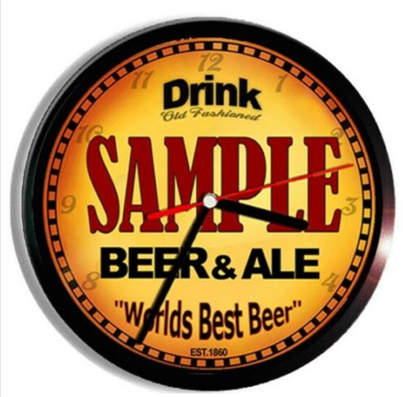 Personalized Beer Clock Sample